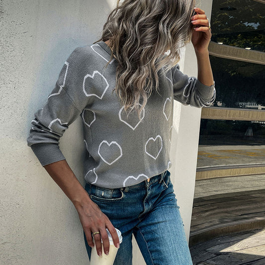 New Casual Fashion Women's Autumn And Winter Long-Sleeved Loose Women's Sweater