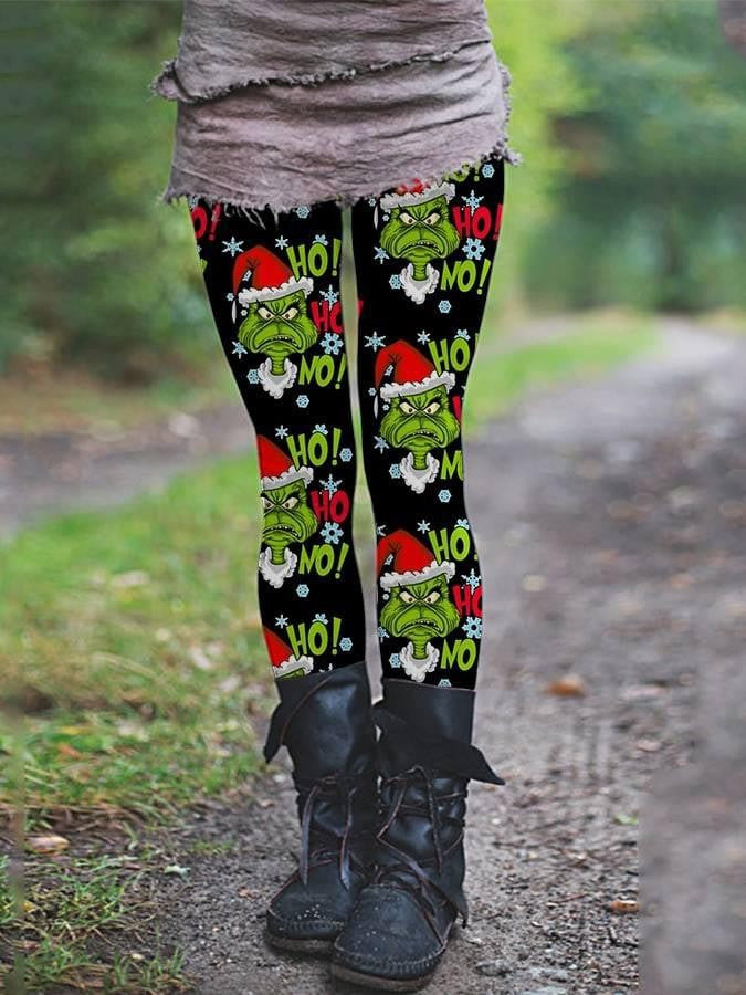 Christmas Personalized Printed Leggings Christmas Tree Sequin Yoga Pants