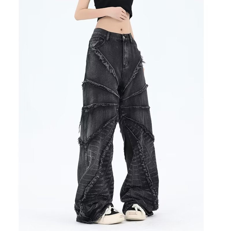 Vintage Vandal Cobweb Jeans With Furred Edge Fried Street Slacks