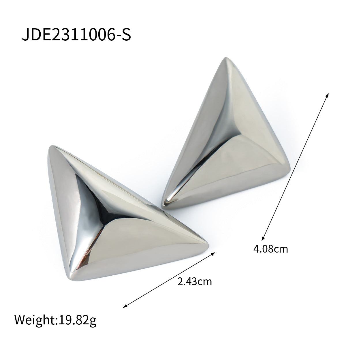5pcs Titanium Steel 18K Gold Stainless Steel Corrugated Small Earrings Earrings Stud New Stylish Design Earrings