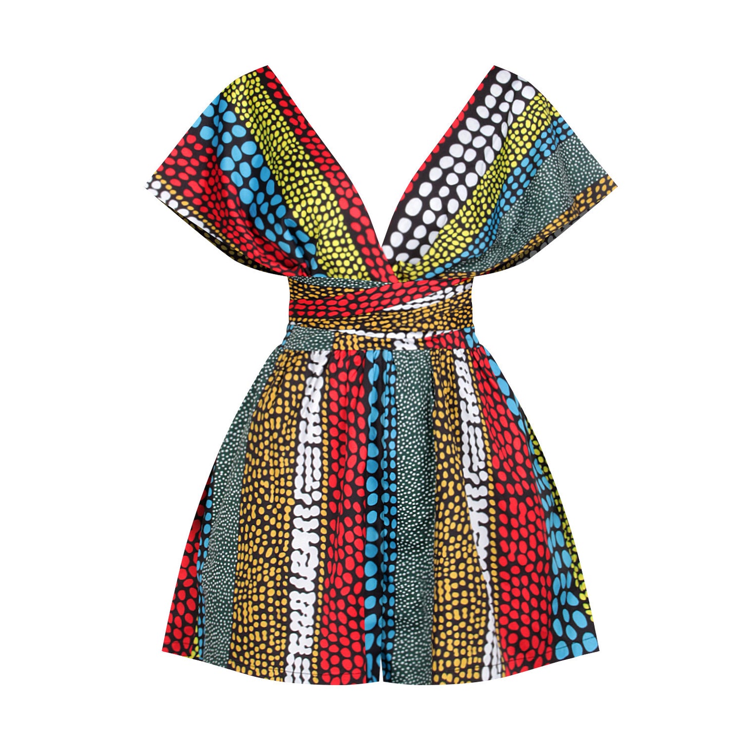 Digital Print Diy Multi-Wear One-Piece Shorts Indonesian Fashion Casual Loose Culottes