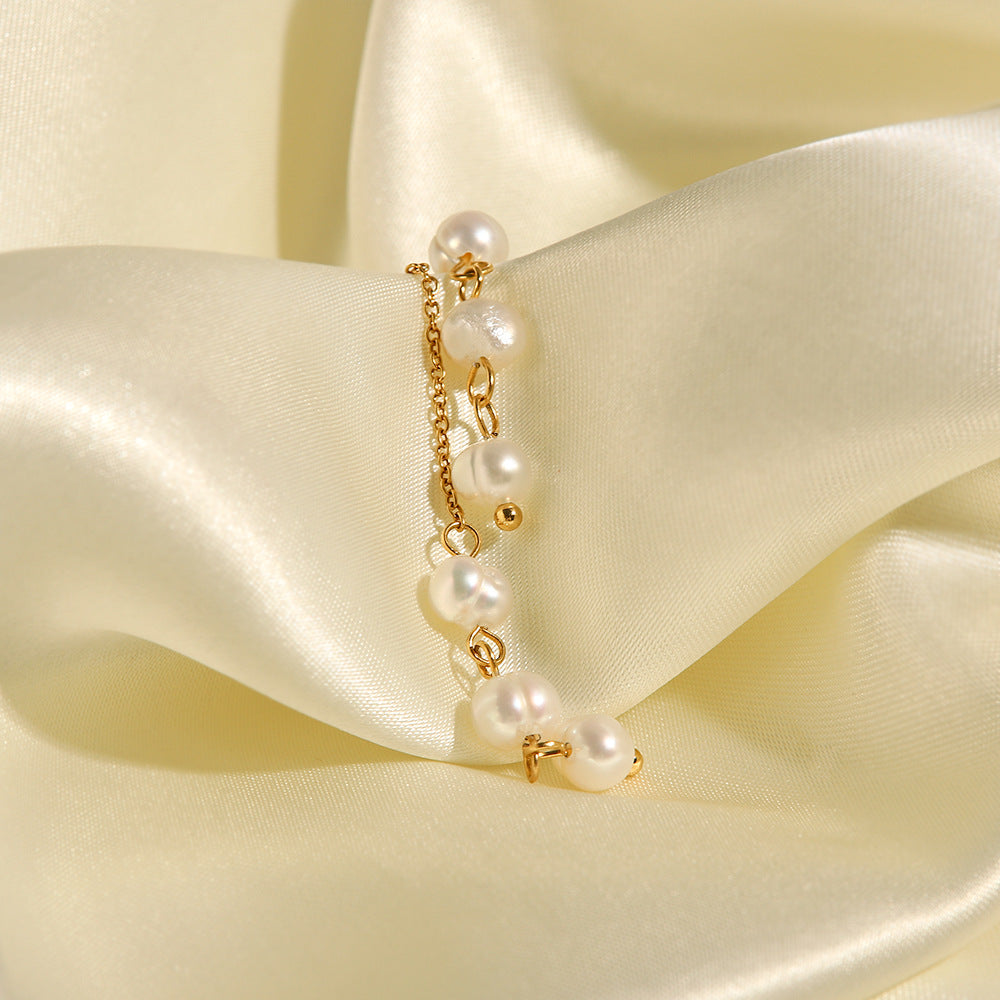 5pcs The New Fashion Design Sense Fringe Long Earrings Women Fashion Everything Pearl High-Grade Temperament Earrings