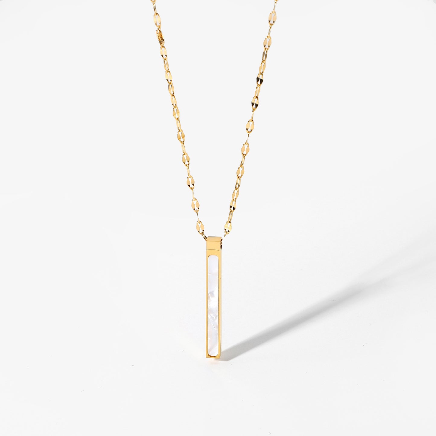 5pcs Stainless Steel Necklace 14K Gold Natural Pendant Necklace Chain