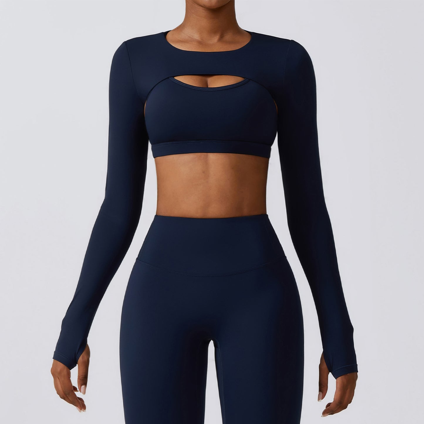Outside Sports Vest Long Sleeve Cape Yoga Clothes Nude Fitness Clothes Top Running Sports Smock