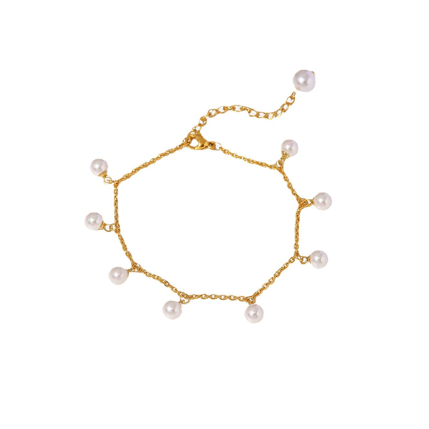 5pcs New Women's Fashion Anklet 18K Gold Shell Bead Fringe Pendant Anklet Anklet Jewelry Women