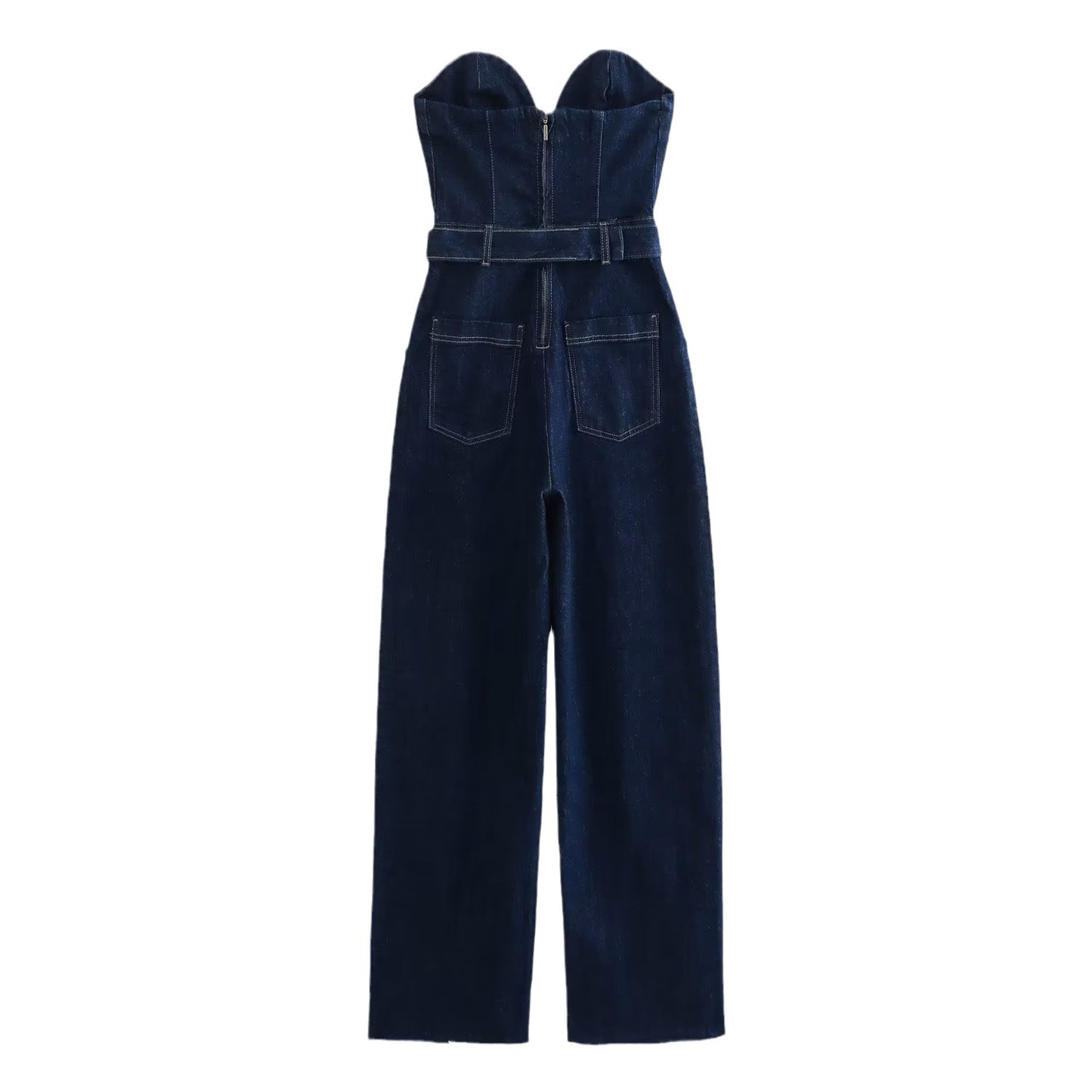 Summer Women's Urban Corset Style Denim Romper
