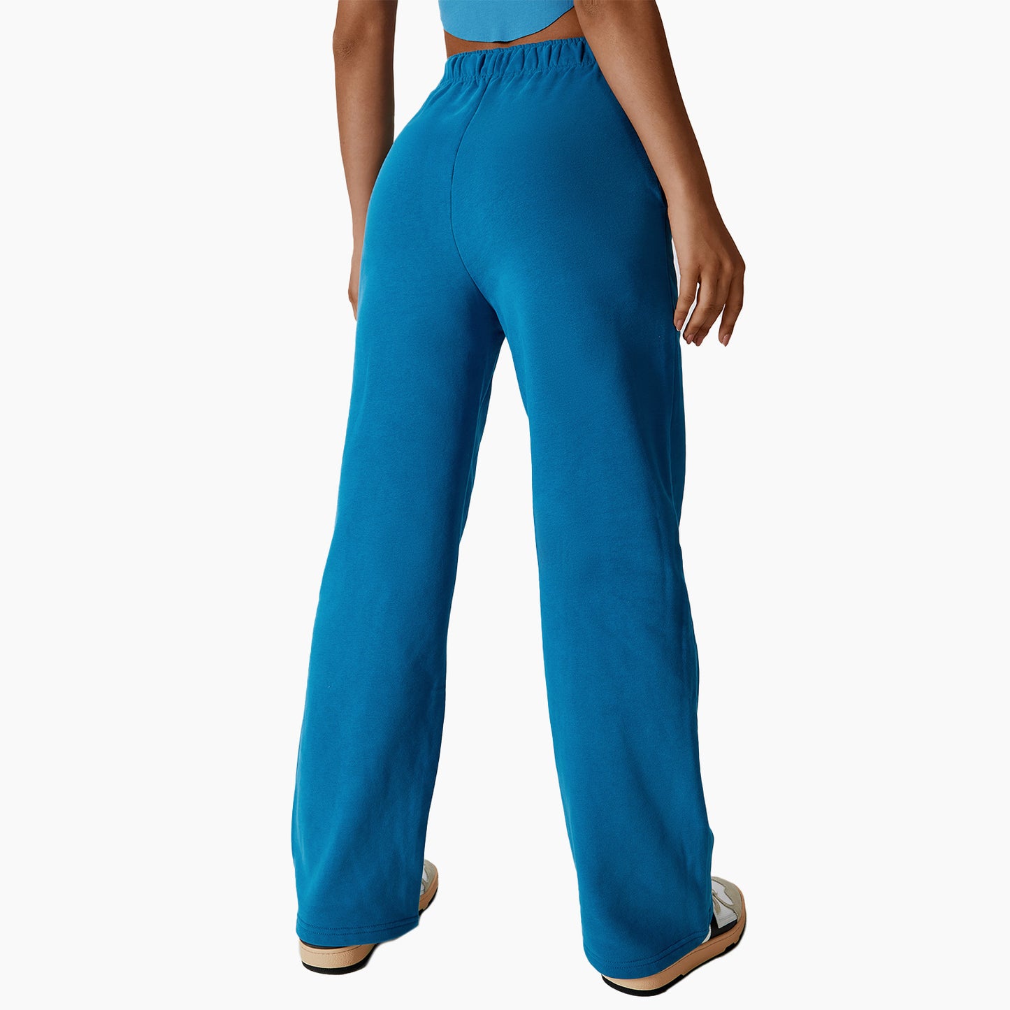 Waist Plus Velvet Warm Loose Sports Pants Straight Leg Wide Leg Pants Outdoor Leisure Sports Sweatpants Female