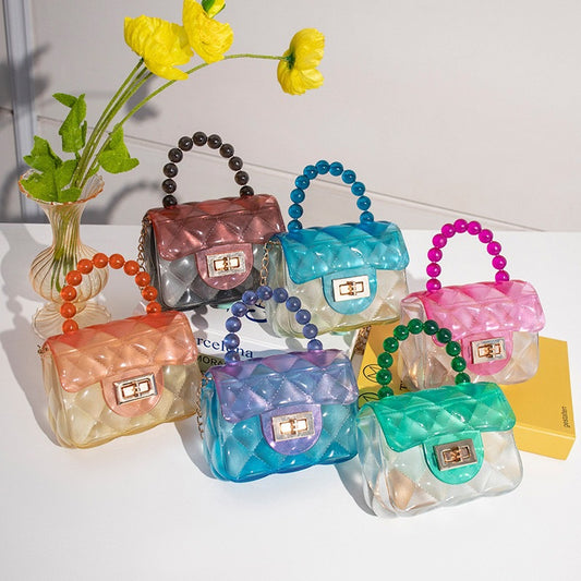 Candy-Colored Transparent Jelly Bag Niche One-Shoulder Crossbody Bag Fashion Silicone Bag Cute Tote Bag