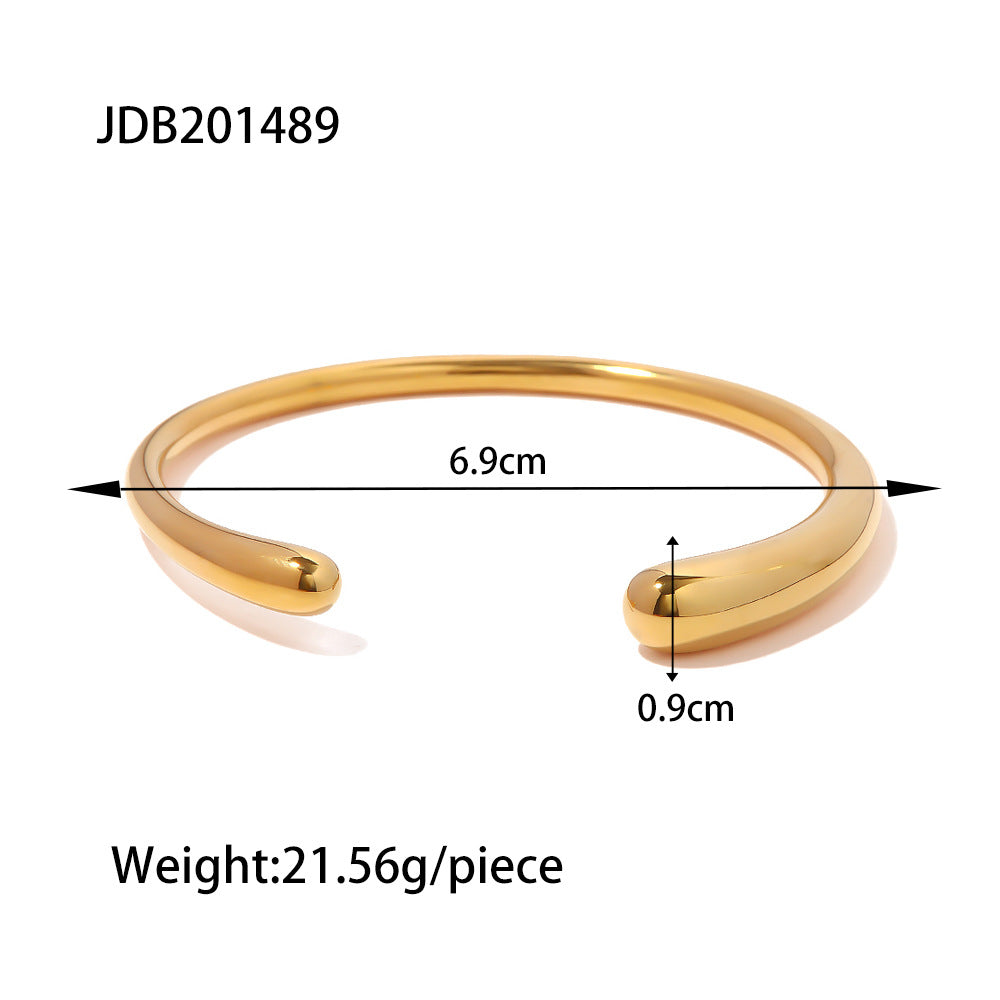 5pcs Fashion New All-Match Titanium Steel Bracelet 18K Gold Plated Multi-Layer Full Diamond Pearl Bracelet Women's Hand Jewelry