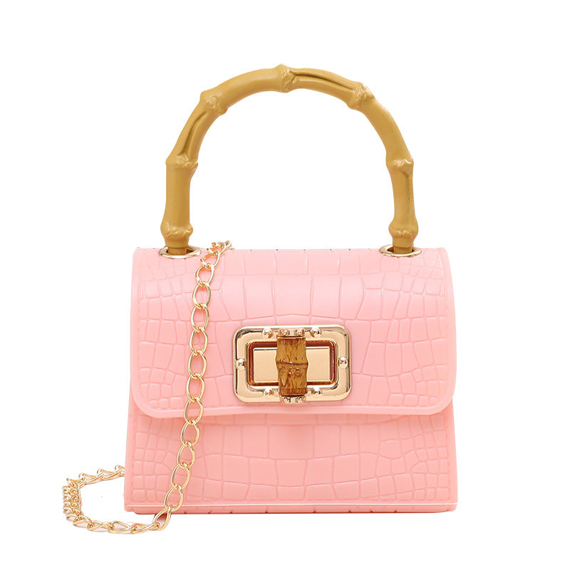 Bag Niche Design Crocodile Jelly Bag Bamboo Bag Women's Crossbody Bag Fashion Chain Bag Bamboo Bag