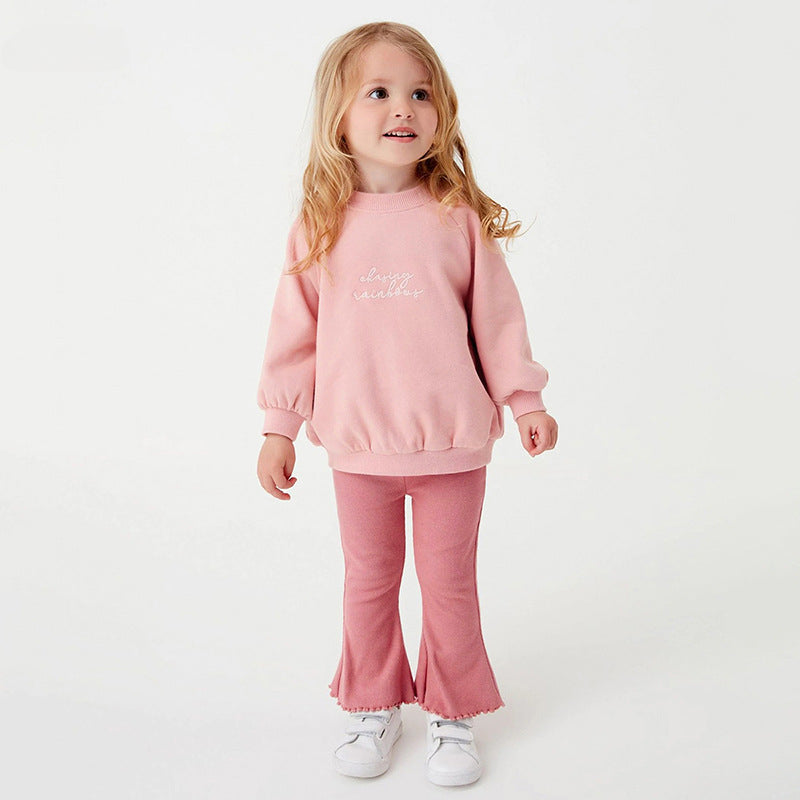 Autumn New Girls Hoodie Set Long-Sleeved Pants Children's Two-Piece Children's Set