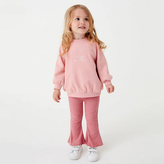 Autumn New Girls Hoodie Set Long-Sleeved Pants Children's Two-Piece Children's Set