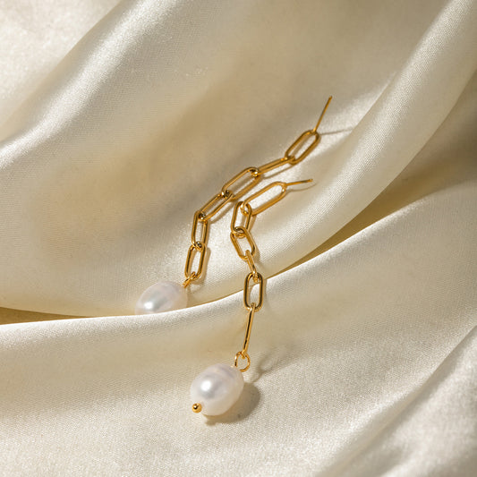5pcs Selling Long Chain Pendant Imitation Pearl Earrings With Pendant Women's Jewelry