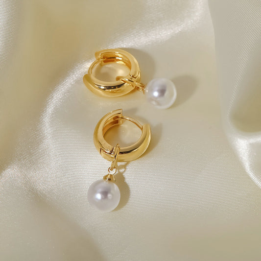 5pcs Selling Earrings Imitation Pearl Earrings Copper Electroplated Earrings Women's Jewelry