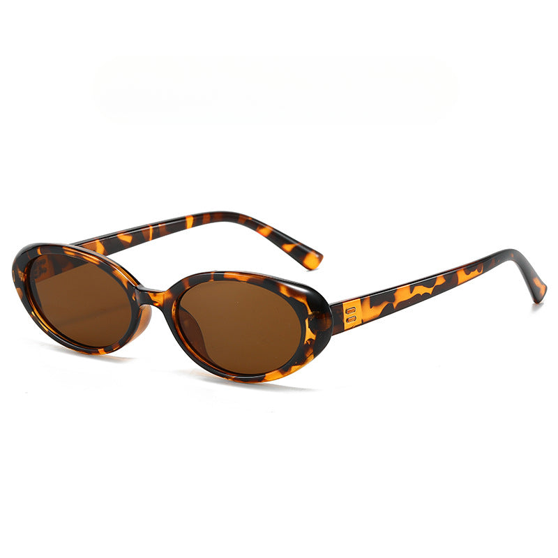 5 pairs Uv Protection Retro Oval Small Frame Sunglasses Women's Trend Hot Sunglasses