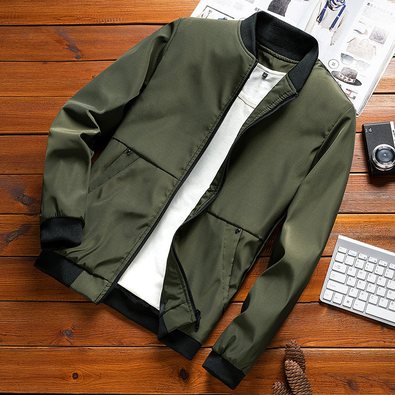 Men's Jacket Spring And Autumn New Version Of Baseball Clothes On The Clothes Plus Fleece Jacket Men's Cargo Coat