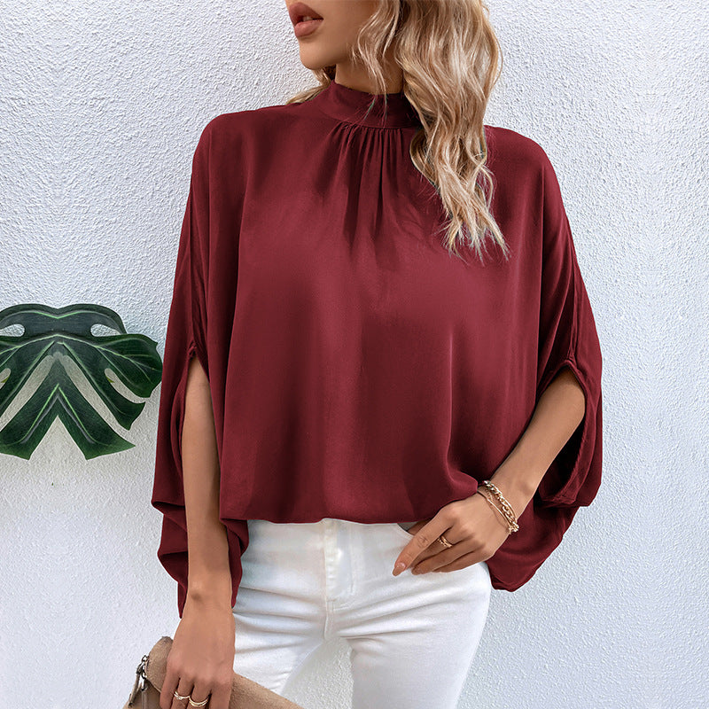 New Summer New Fashion Women's Temperament Solid Color Shirt Women