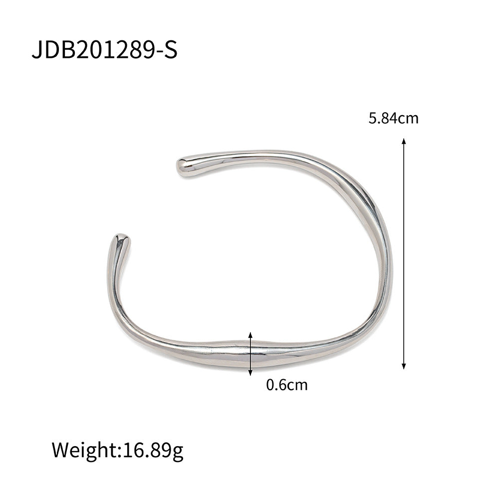 5pcs Small Fashion Women's Titanium Steel Necklace 18K Gold Stainless Steel Shaped Open Bracelet Small Red Book Bracelet Of Style