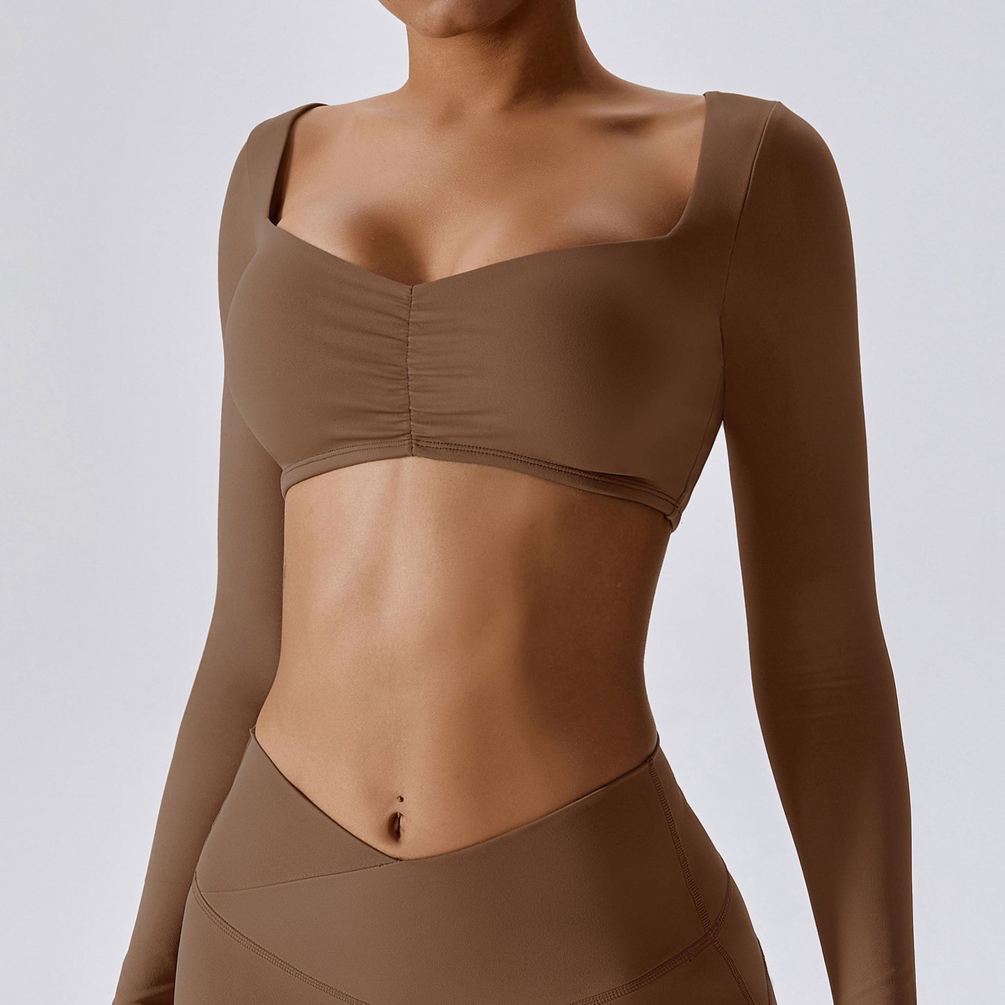 Spring Tight Long Sleeve Yoga Dress Smock Outdoor Sports T-Shirt Running Nude Fitness Wear Women's Top