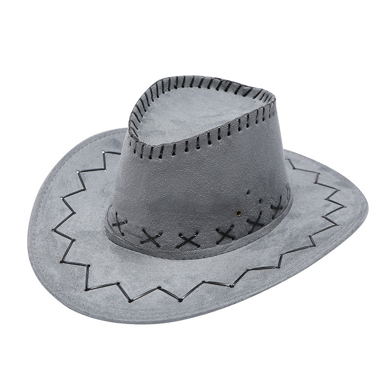 Western Cowboy Hat Male Summer Outdoor Sun Hat Grassland Mongolian Hat Knight Hat Travel Hat Stage Prop Hat Woman