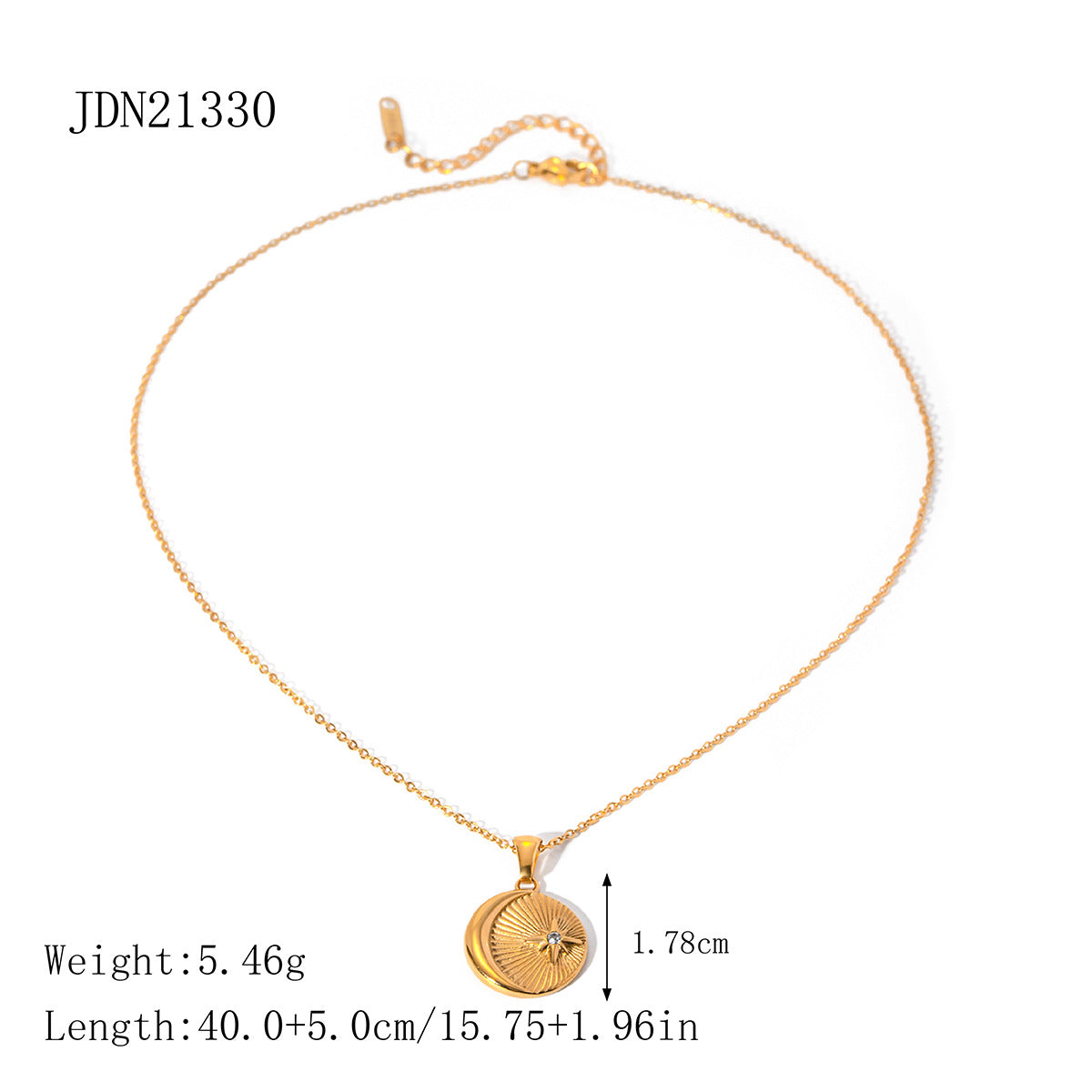 5pcs Niche Design Coin Round Brand Necklace Cold All Match Retro Temperament Personality Sweater Chain Female