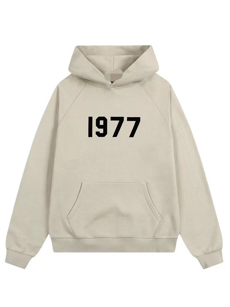 Double-Line  Hoodie Casual Hoodie Plus Velvet Casual Couple Men And Women Loose Tide