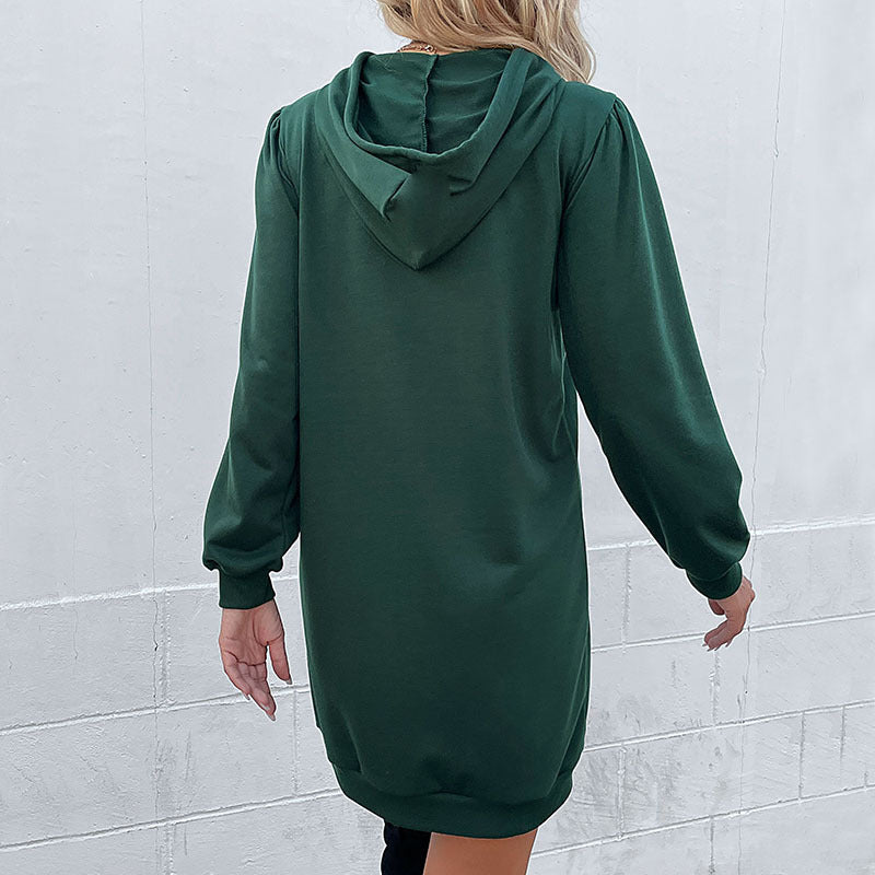 Women's Long Hoodie New Autumn New Hooded Hoodie Dress