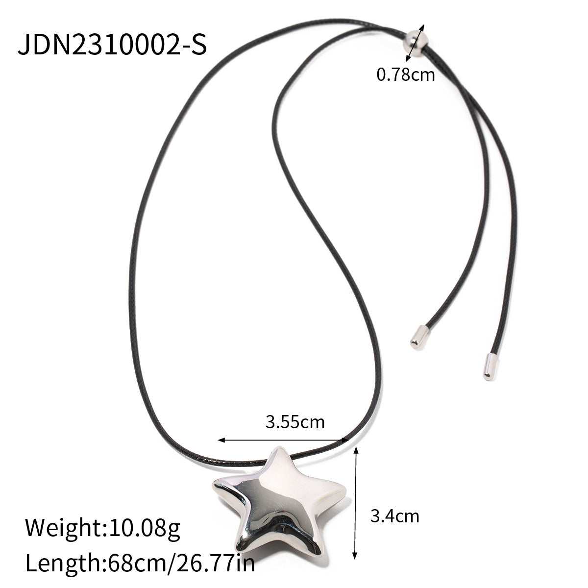 5pcs Hot Titanium Steel Pendant With 18K Gold Stainless Steel Necklace Women's Half Moon Shape Pendant