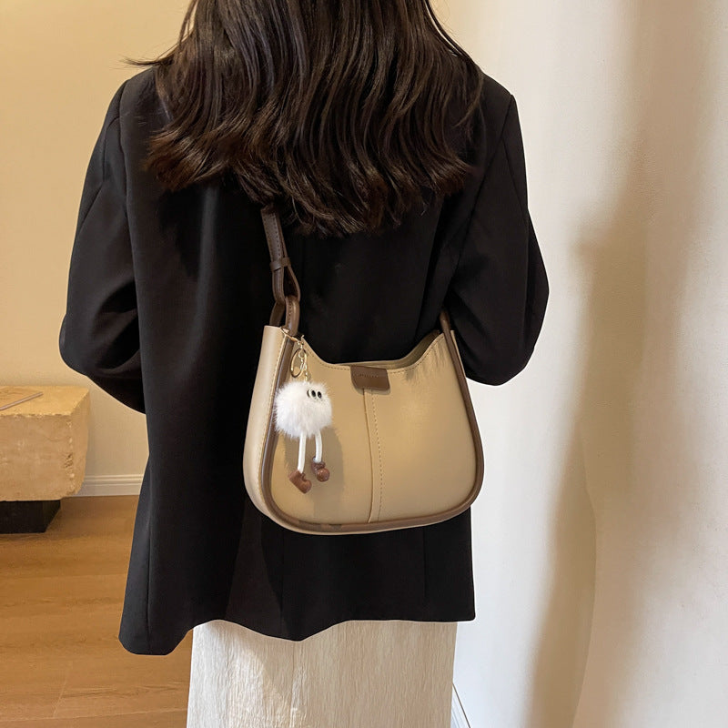 Small  Underarm Bag Female New Version Of All Matching Color Single Shoulder Crossbody Saddle Bag Simple Female Bag