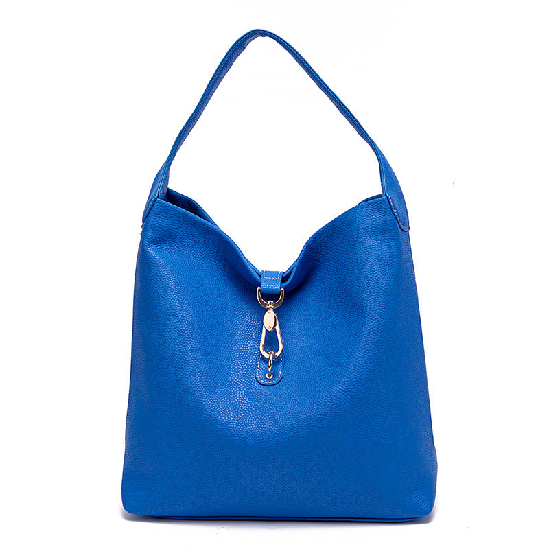 Retro New Granular Pebble Grain Hand Bill Of Lading Shoulder Underarm Women's Bag For