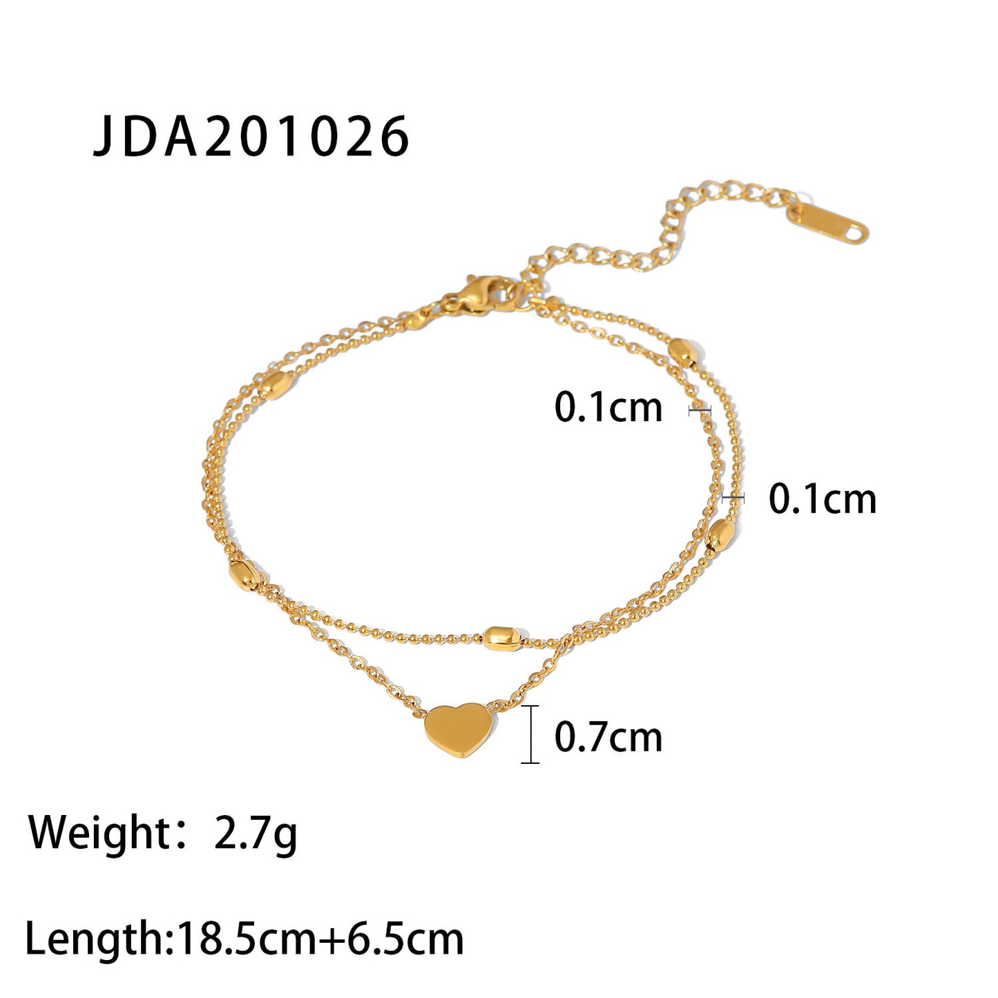 5pcs Vintage 18K Gold Cross Fine Anklet Women's Fashion Stainless Steel Anklet Jewelry