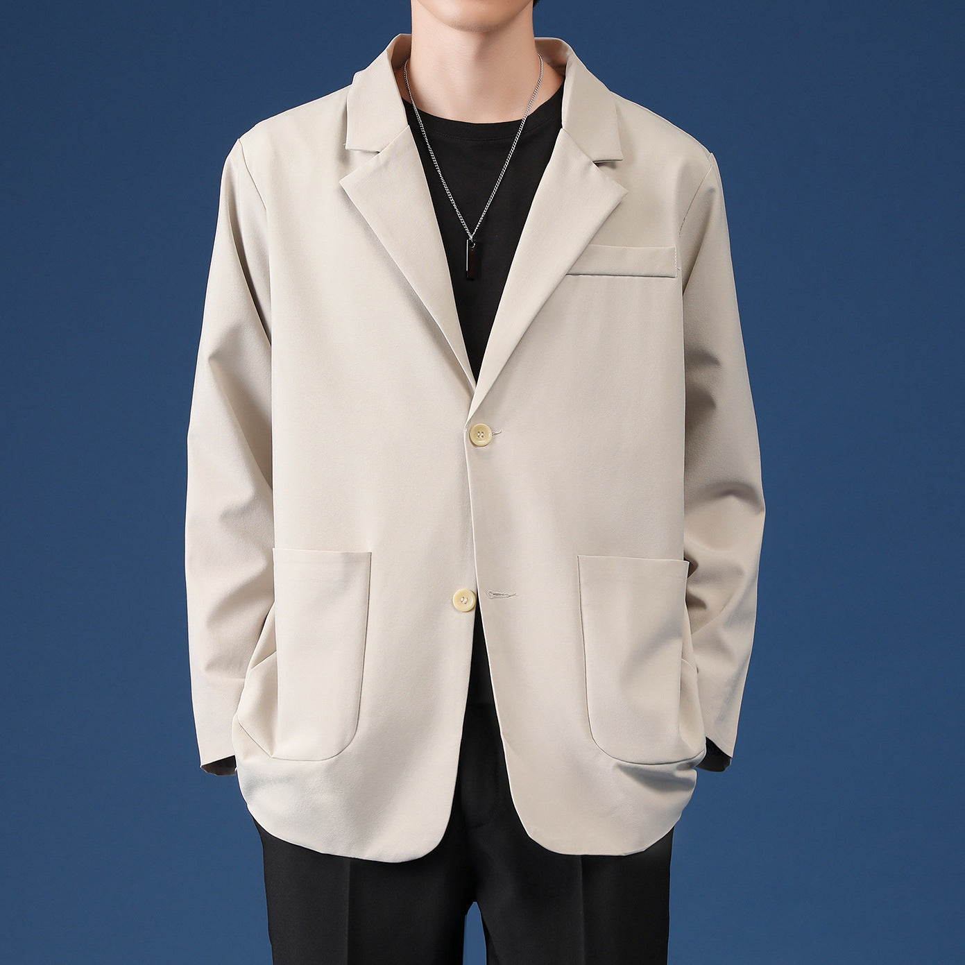Autumn And Winter Casual Suit Jacket Male Dk Loose Top Plankton Handsome Small  Suit