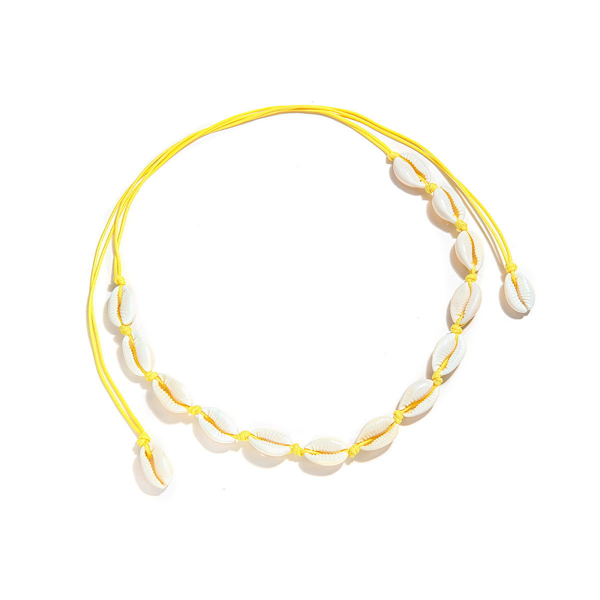 5 pcs Fashion Accessories Hawaiian Stylish Casual Collar Woven Shell Short Collarbone Necklace