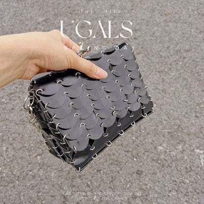 Women's Bag New  The Same Mobile Phone Bag Chain Shiny Piece Bead Bag Single Shoulder Crossbody Bag Small Bag