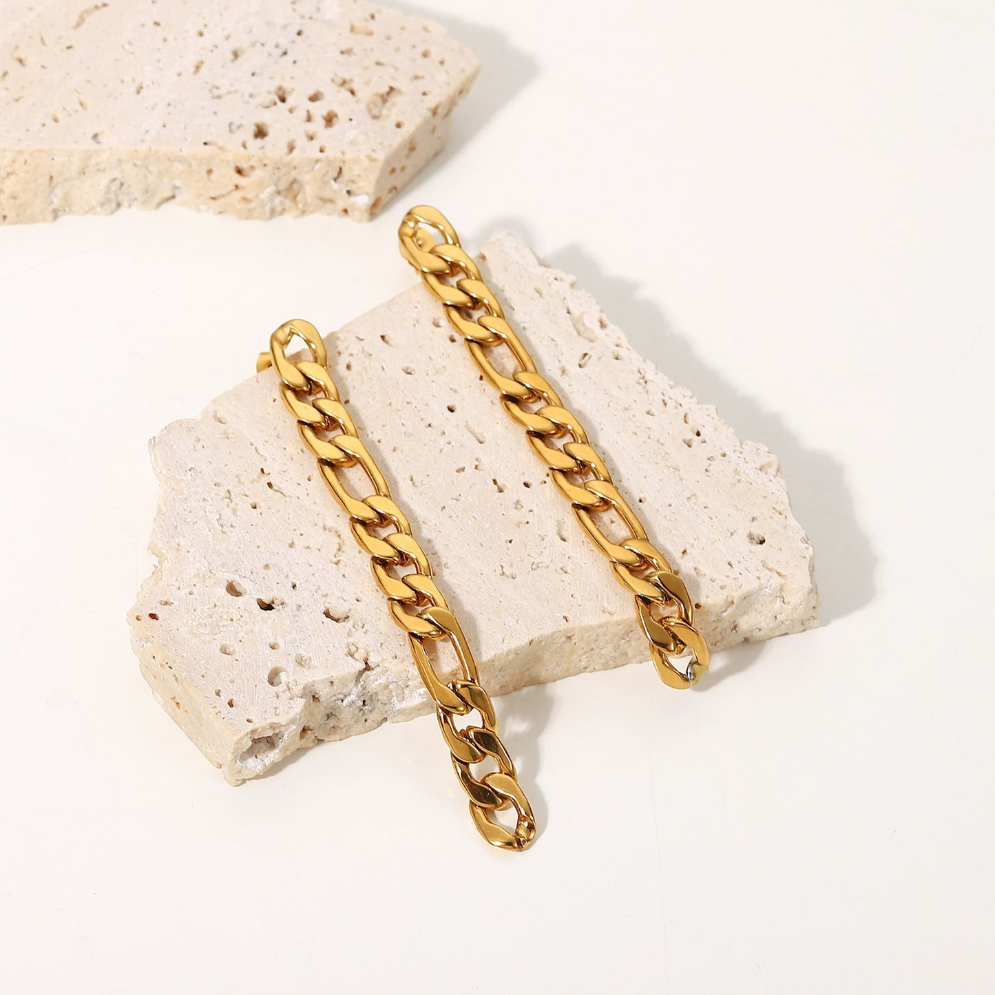 5pcs Gold Ear Chain Earrings Niche High-Grade Sense Does Not Fade Titanium Steel Gold-Plated Ear Chain Earrings Yiwu