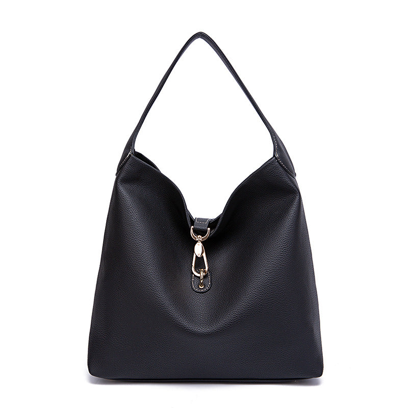 Retro New Granular Pebble Grain Hand Bill Of Lading Shoulder Underarm Women's Bag For