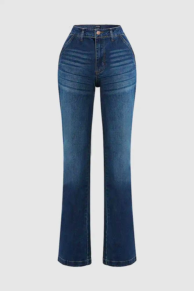 High Rise Bootcut Jeans Without Chain