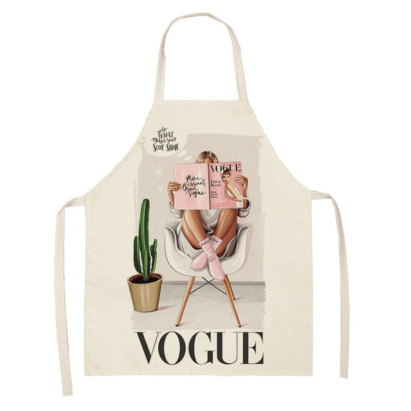 New Apron Mother's Day Parent-Child Apron Home Anti-Fouling Cotton Linen Sleeveless Overalls Customized By Enterprises
