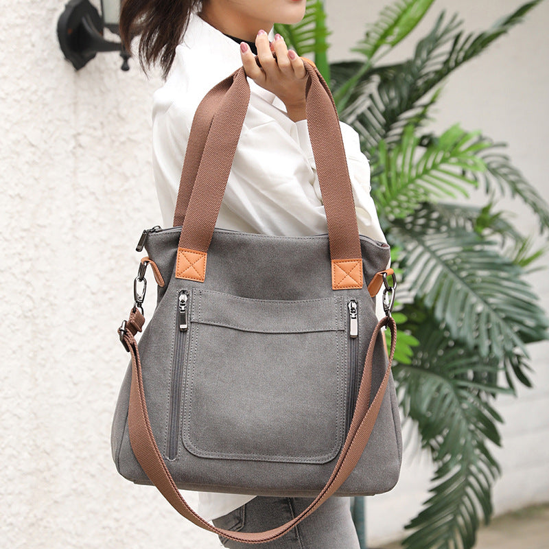 Crossbody Bag Women New All-In-One Portable Large Capacity Women's Bag Canvas Bag Women's Casual Shoulder Bag Women's Bag