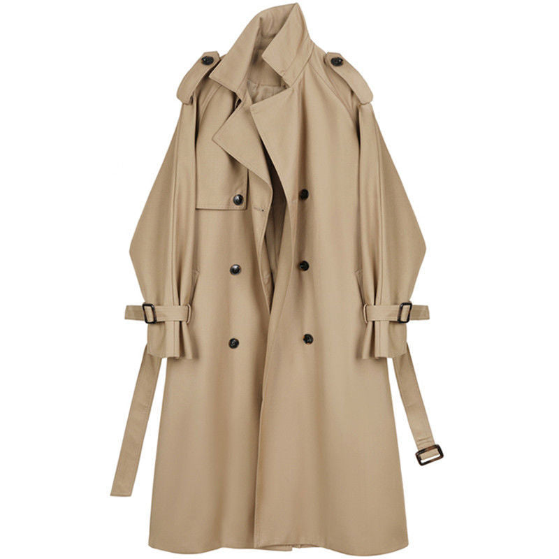 Fashion Khaki Trench Coat Women Spring And Autumn New Korean Version Of Long Coat Draping Casual Coat Tide