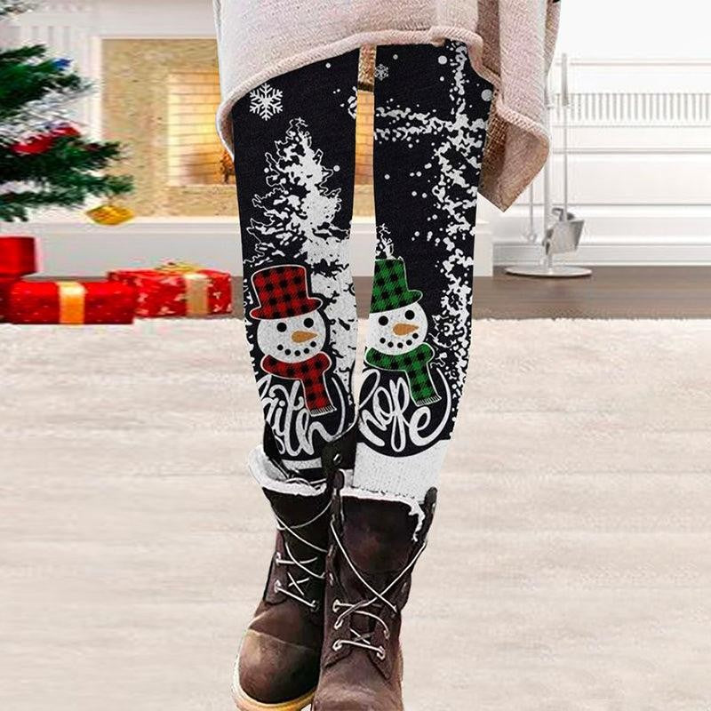 Christmas Personalized Printed Leggings Christmas Tree Sequin Yoga Pants