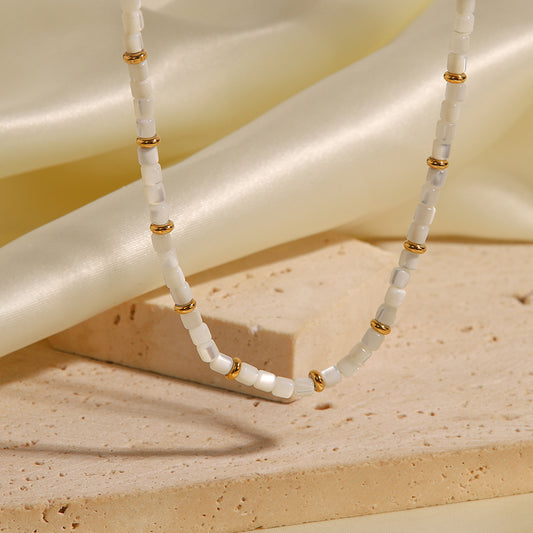 5 pcs Fashion With beaded Necklace Women Fashion Vintage Fold Collarbone Chain With Choker
