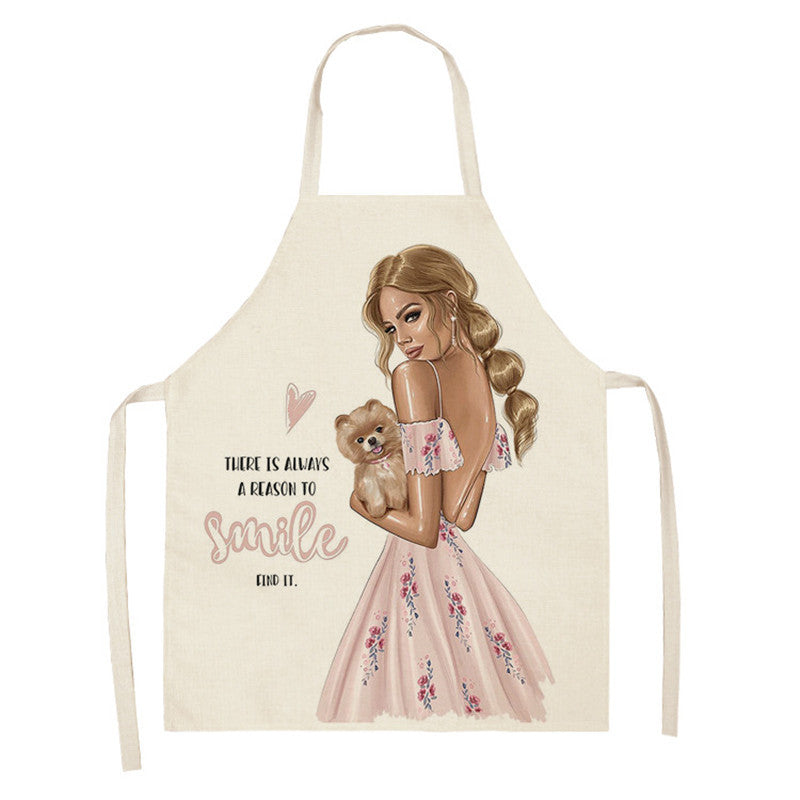 New Apron Mother's Day Parent-Child Apron Home Anti-Fouling Cotton Linen Sleeveless Overalls Customized By Enterprises