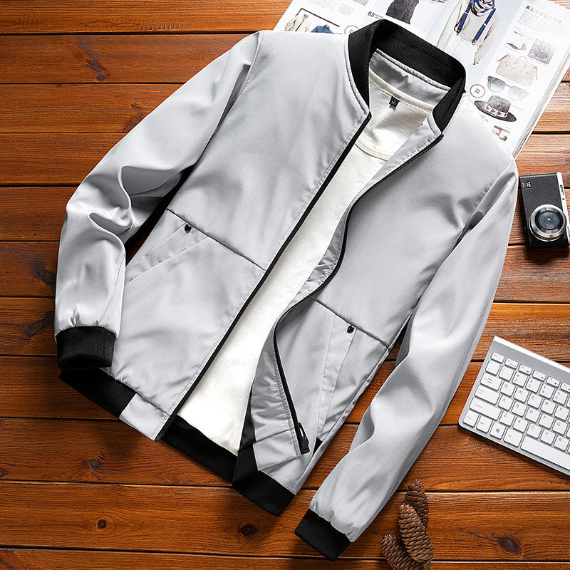 Men's Jacket Spring And Autumn New Version Of Baseball Clothes On The Clothes Plus Fleece Jacket Men's Cargo Coat