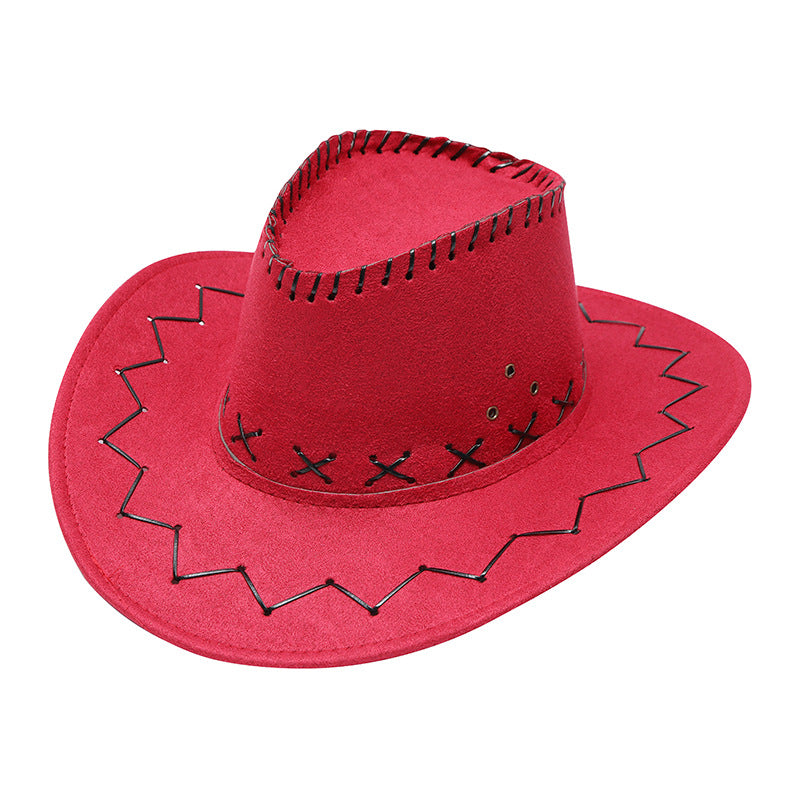 Western Cowboy Hat Male Summer Outdoor Sun Hat Grassland Mongolian Hat Knight Hat Travel Hat Stage Prop Hat Woman