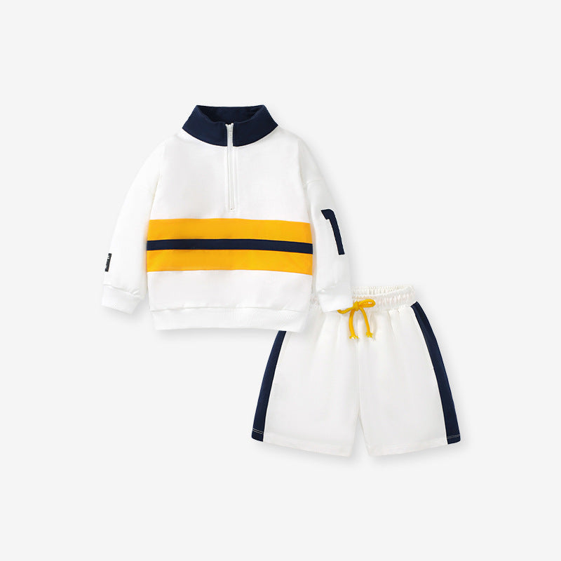 Boys Hoodie Set Autumn Cotton Long-Sleeved Children's Two-Piece Set For Children