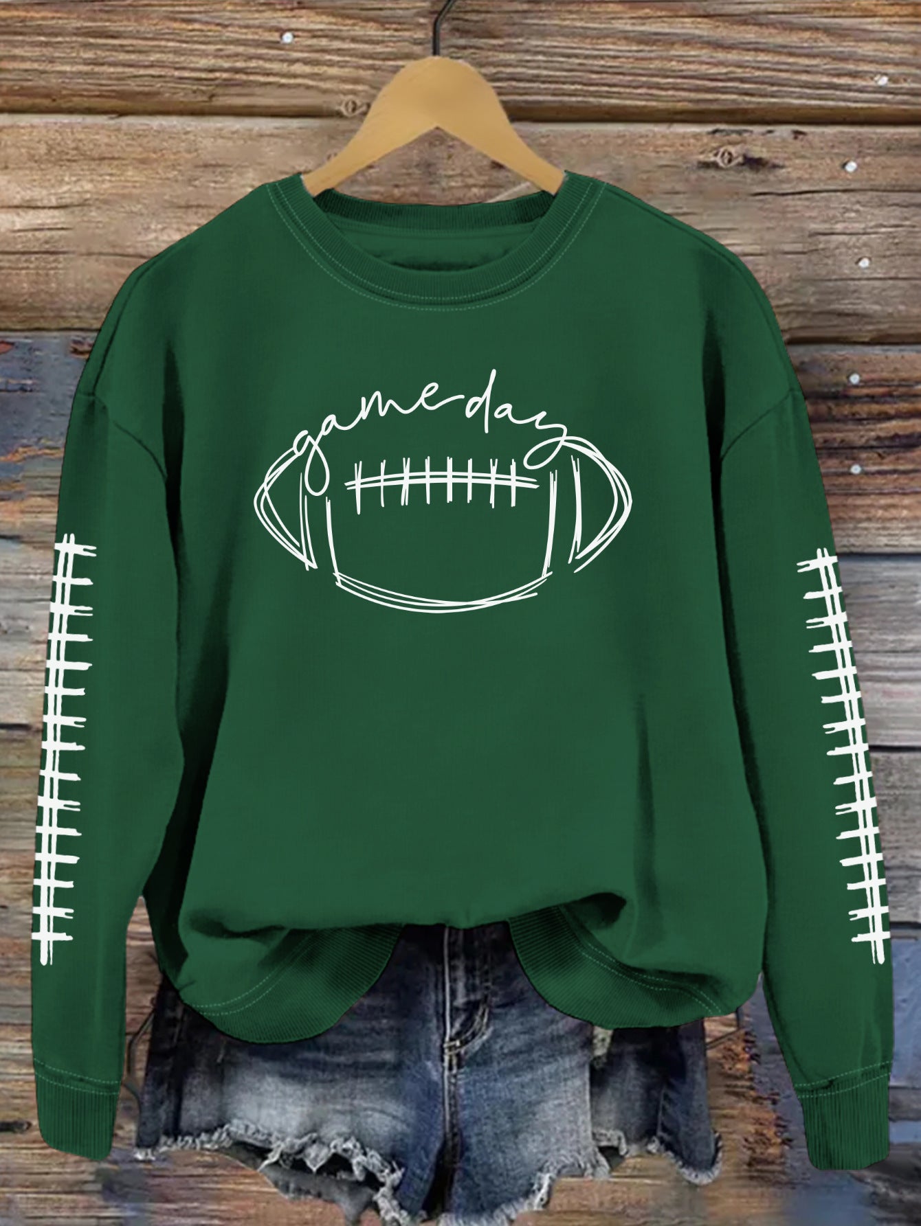New Fall Game Day Print Fashion Hoodie Trend Long Sleeve