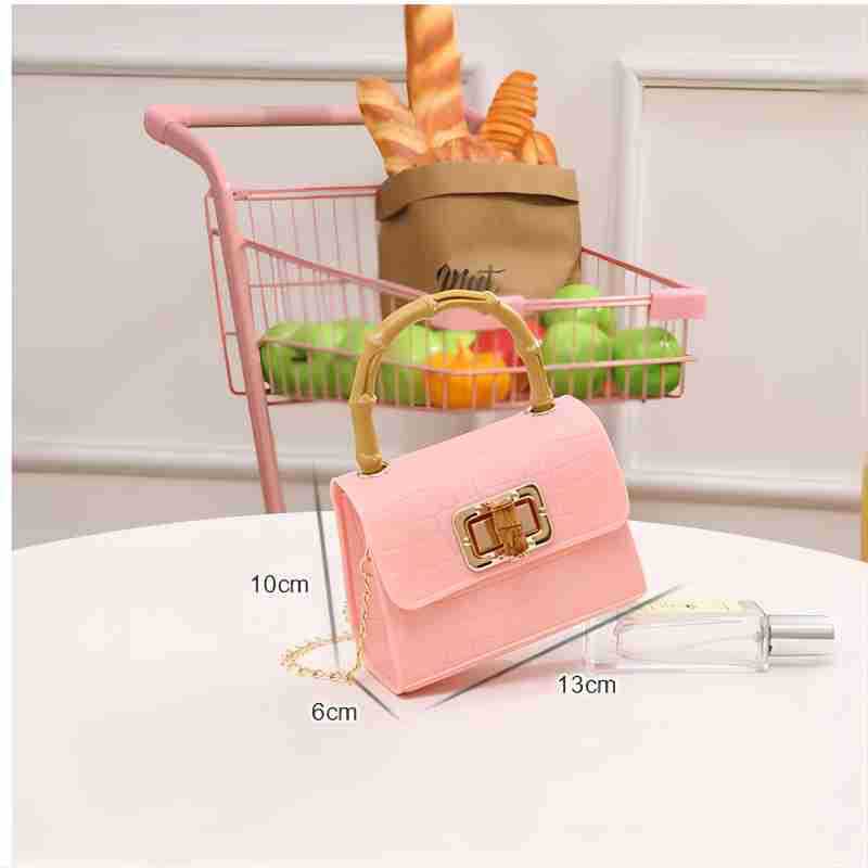 Bag Niche Design Crocodile Jelly Bag Bamboo Bag Women's Crossbody Bag Fashion Chain Bag Bamboo Bag