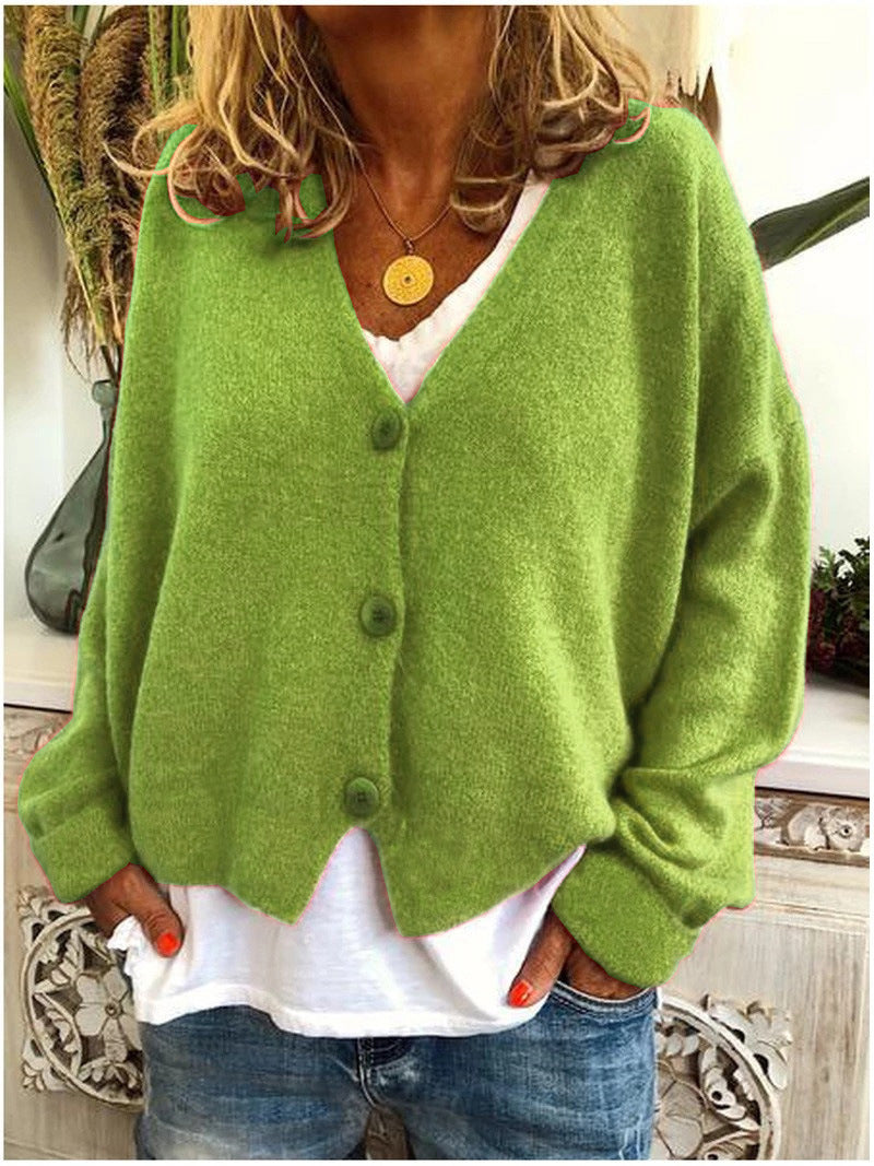Women's Autumn And Winter Casual Loose Sweater Knitted Cardigan