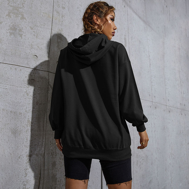 New Bear Print Leisure Sports Hoodie Hoodie Women's Pullover